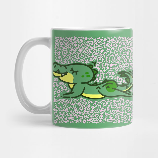Cute Crocodile Yoga #10 Doodle Edition by AsrofizaenuShop